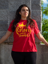 Load image into Gallery viewer, For glory and for beauty Red Tee
