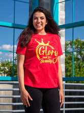 Load image into Gallery viewer, For glory and for beauty Red Tee
