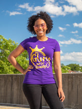 Load image into Gallery viewer, For glory and for beauty Purple Tee
