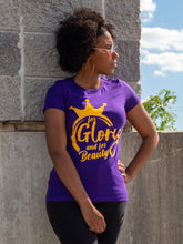 Load image into Gallery viewer, For glory and for beauty Purple Tee
