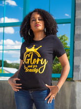 Load image into Gallery viewer, For glory and for beauty Black Tee
