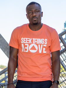 Seek Things Above Coral Tee