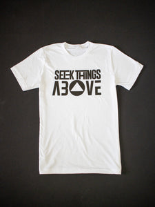 Seek Things Above  Classic White tee