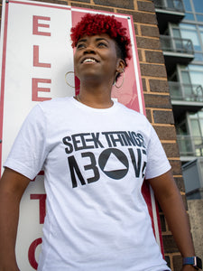 Seek Things Above  Classic White tee