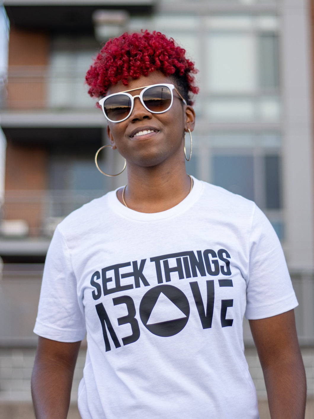 Seek Things Above  Classic White tee