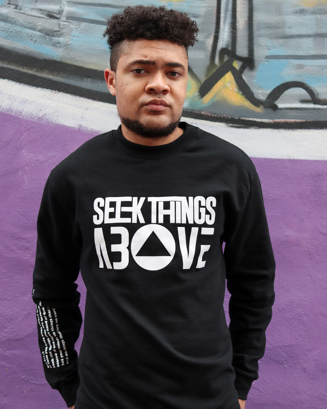 Seek things Above Black Sweatshirt